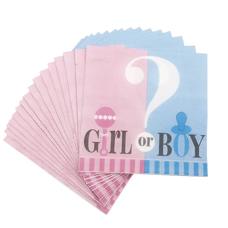 Gender Reveal Einweggeschirr Set