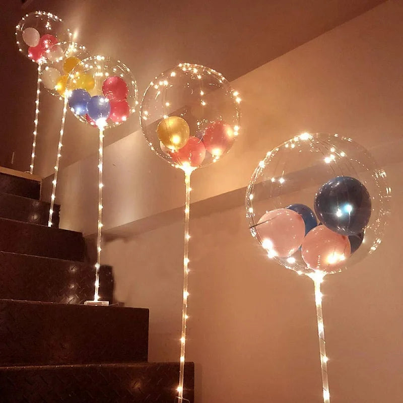 Led balloon with stand