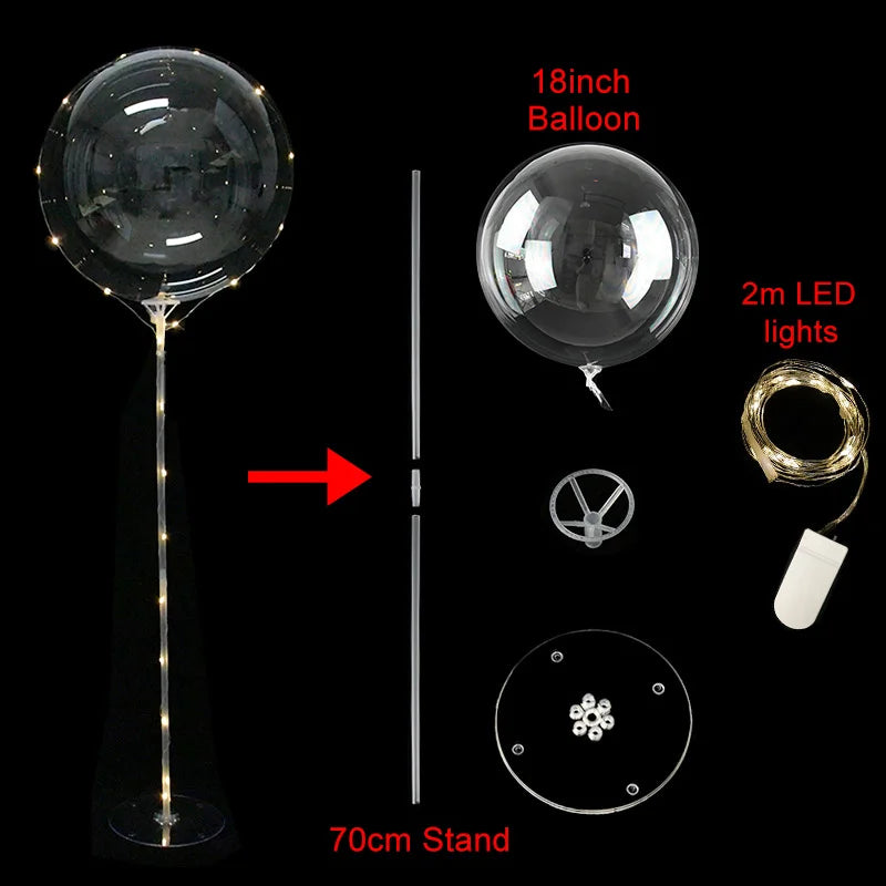 Led balloon with stand