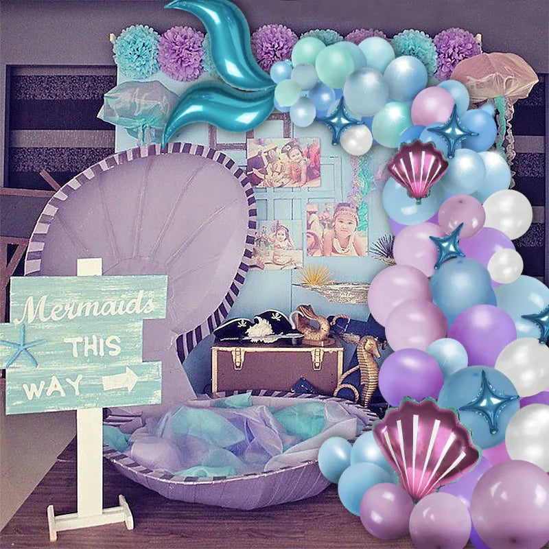 Fin Mermaid Balloon Garland