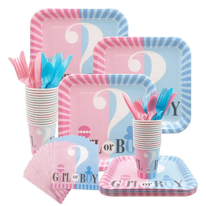 Gender Reveal Party Einweggeschirr Set