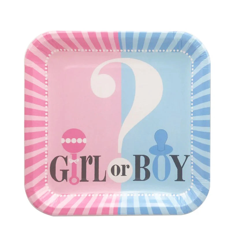 Gender Reveal Einweggeschirr Set