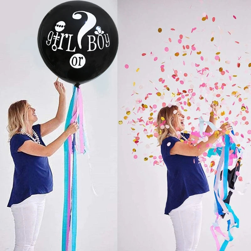 Large Gender Reveal Latex Balloon