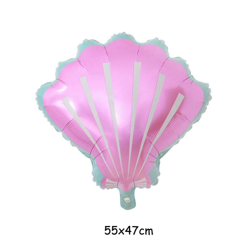 Mermaid fin birthday balloon with number