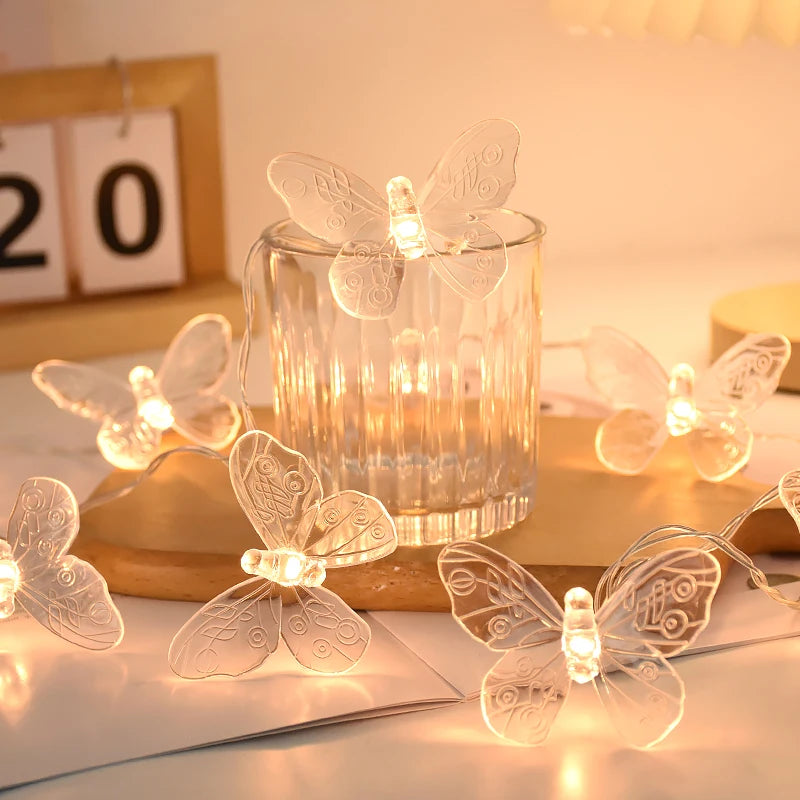 LED butterfly garland