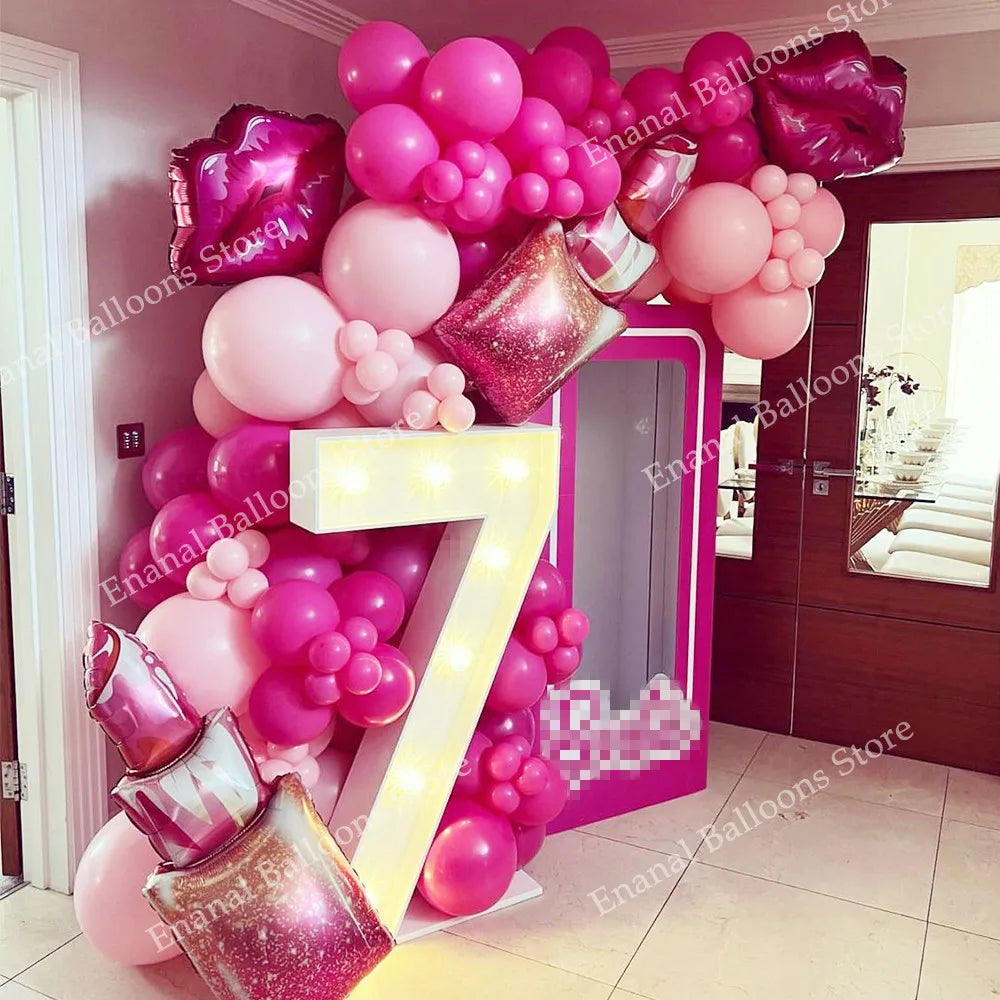 Hot Pink Balloon Set for Birthdays