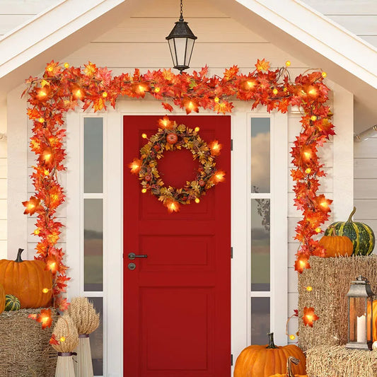 Halloween maple leaf garland