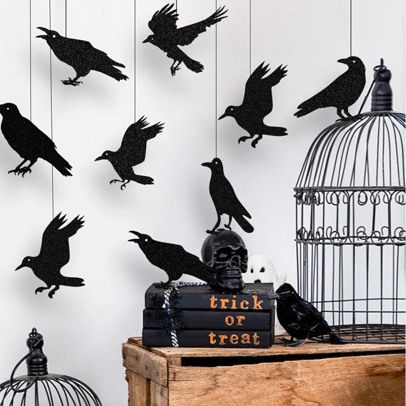 Halloween crow garland