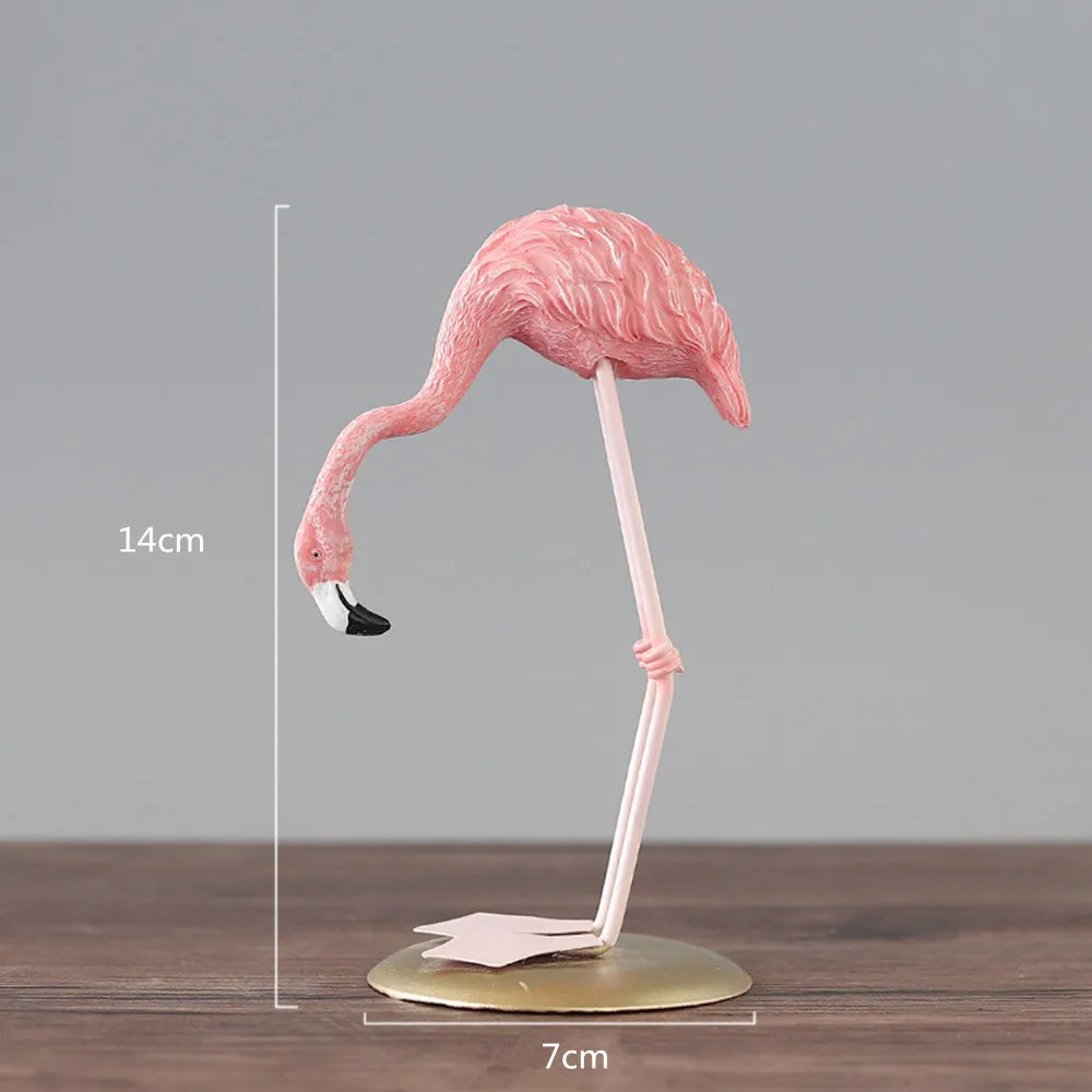 Flamingo sculptures for home decoration