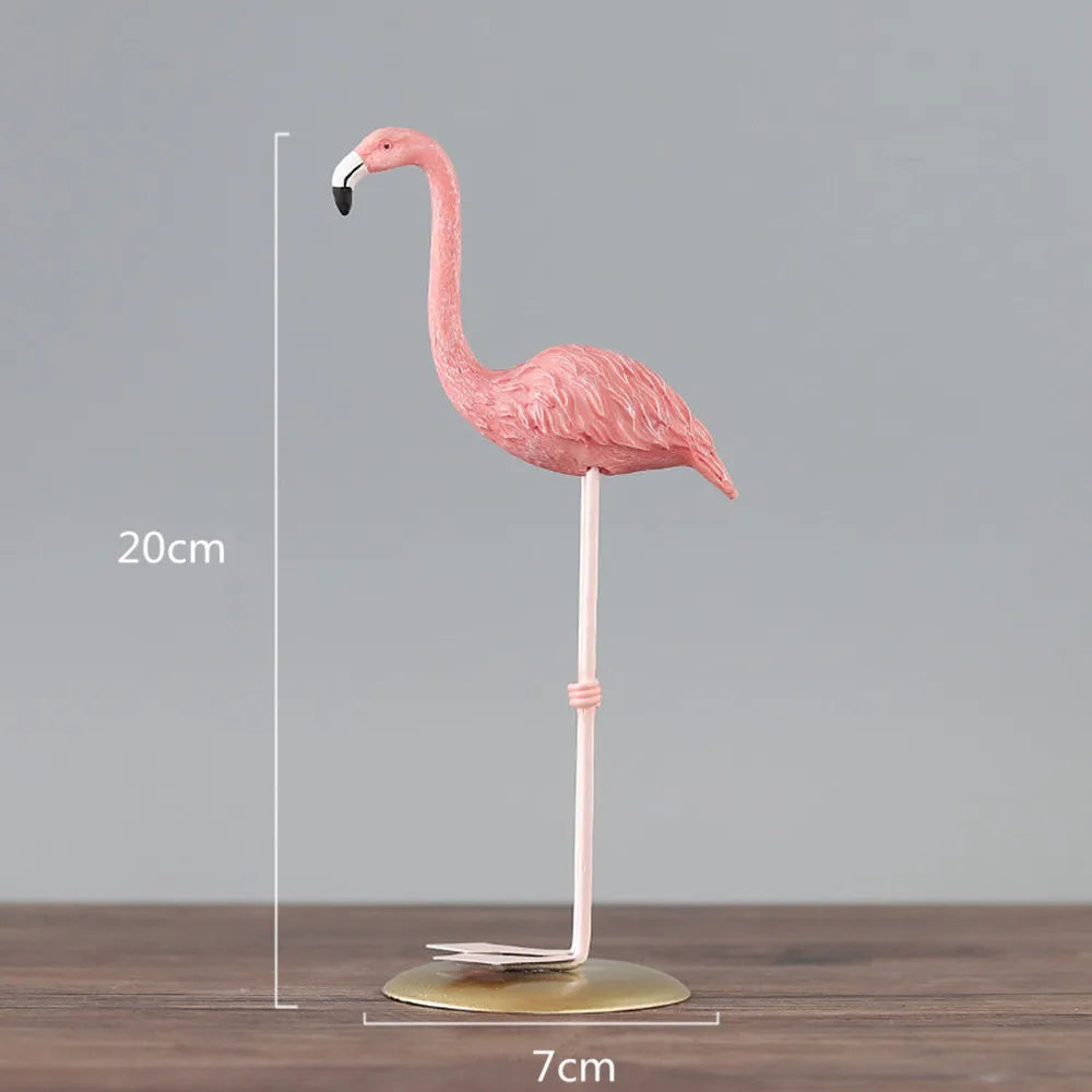 Flamingo sculptures for home decoration