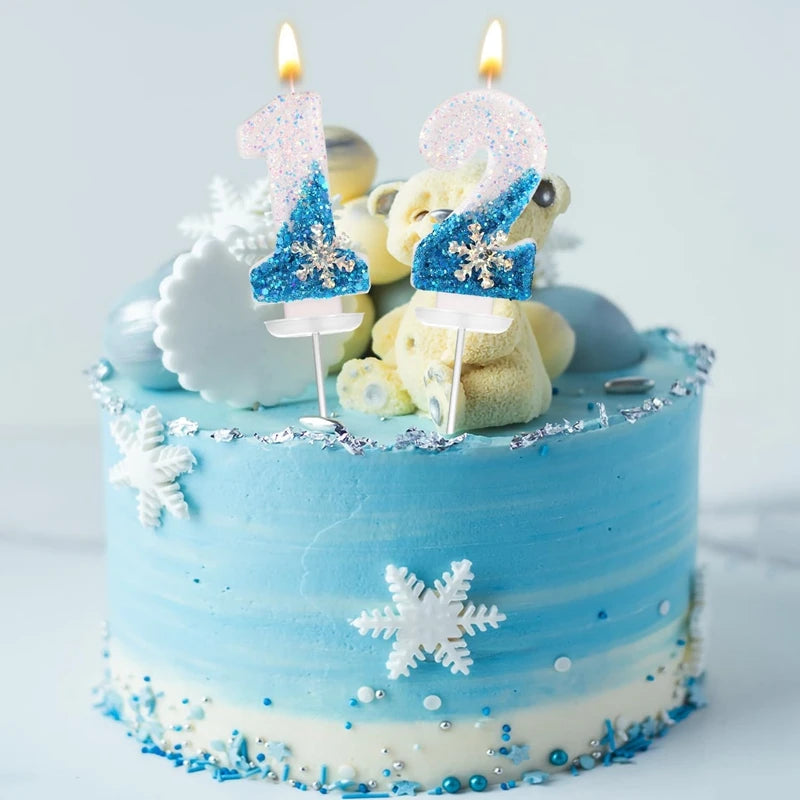 Birthday candle number in frozen style