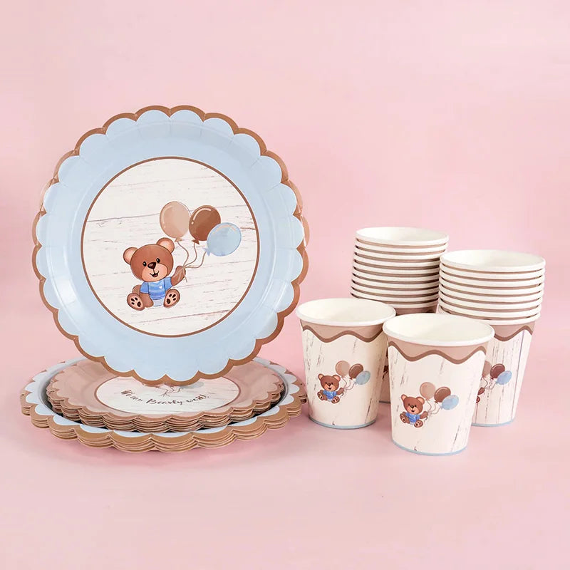 Teddy Bear Disposable Tableware Set