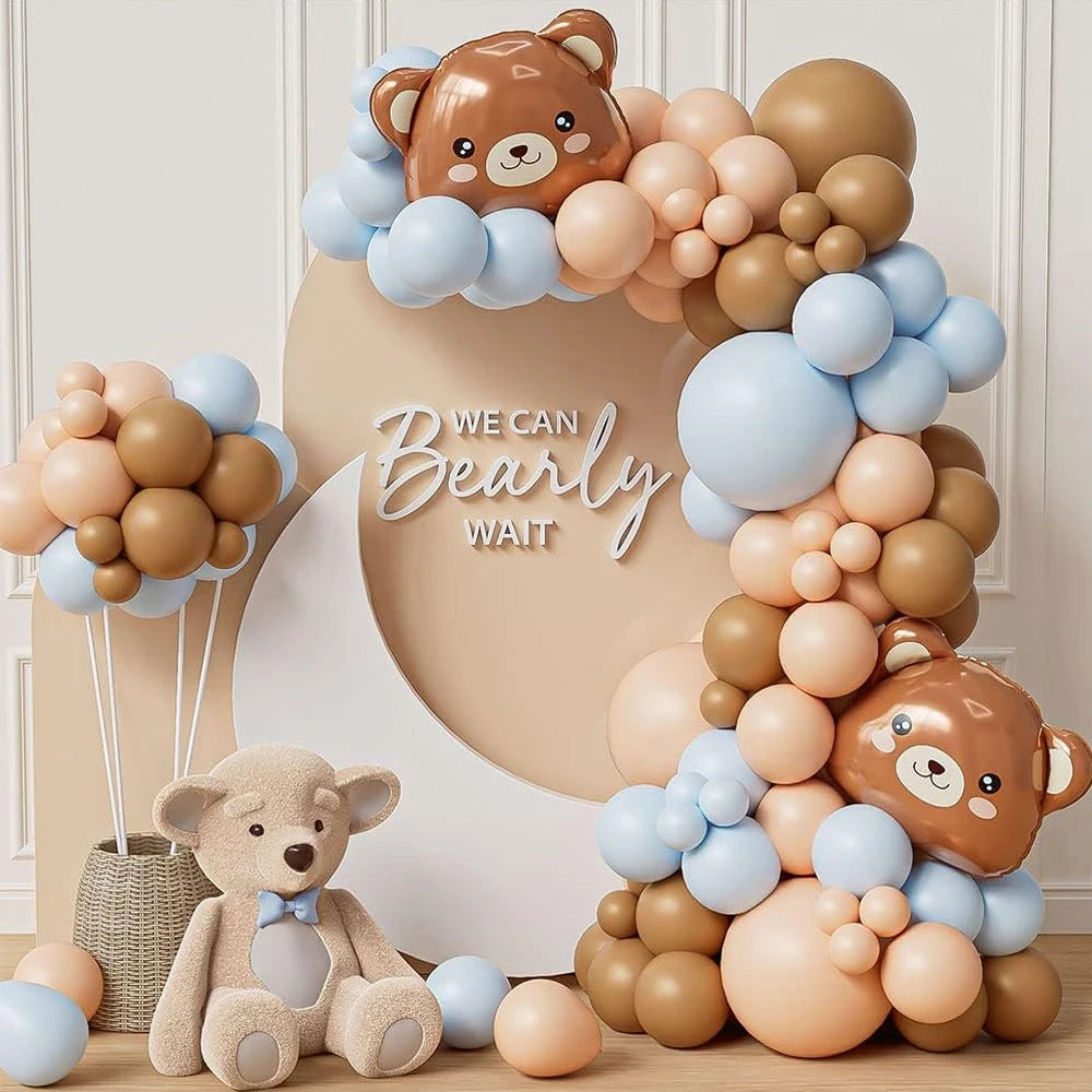 Bear Balloon Garland for Birthdays and Baby Shower