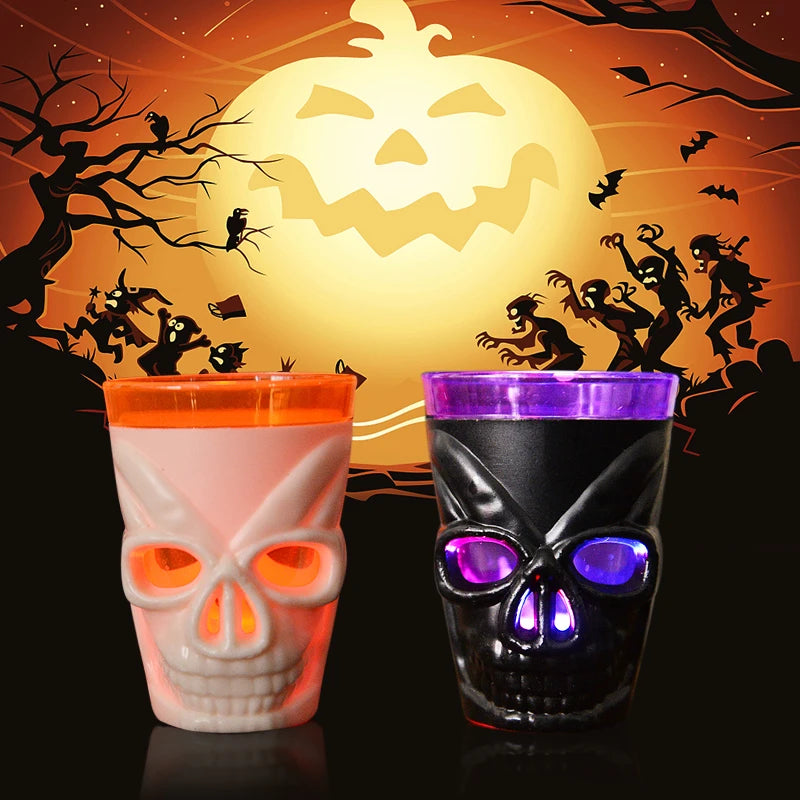 Halloween LED skull mug