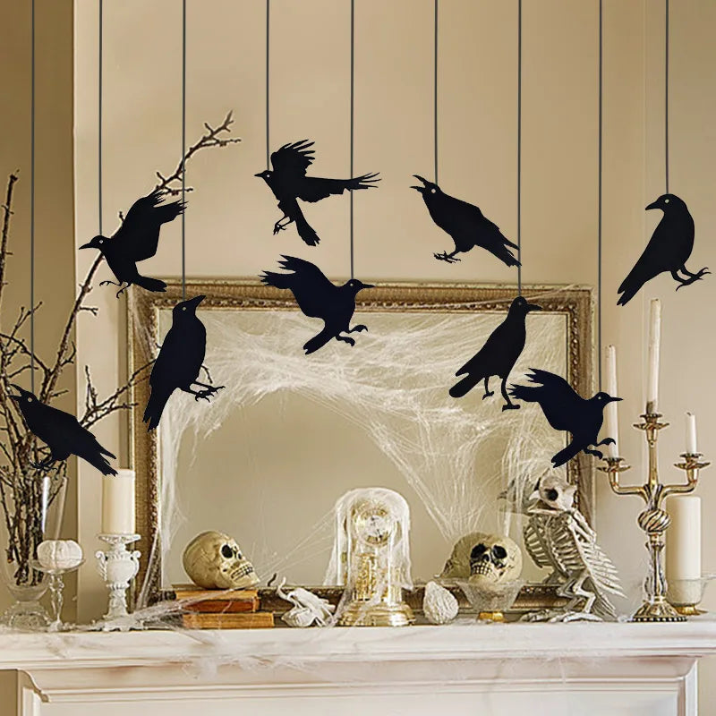 Halloween crow garland