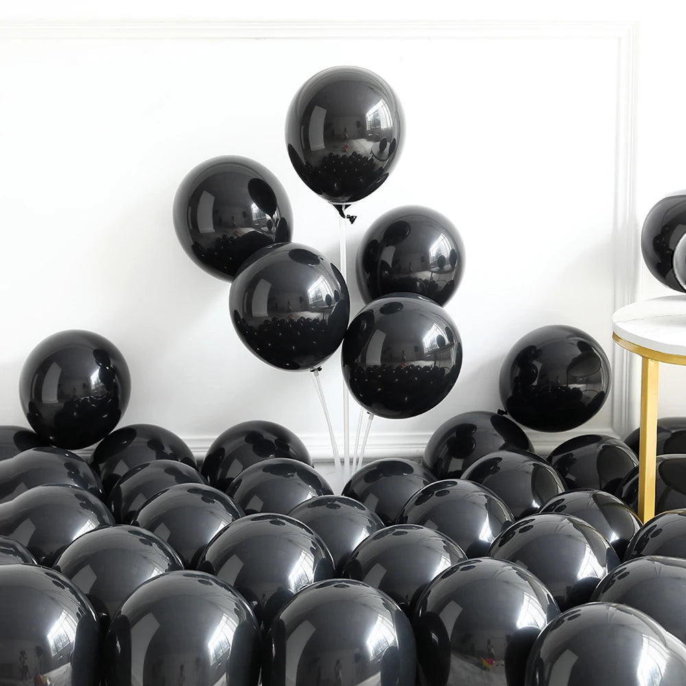 Black and white balloon set for birthdays