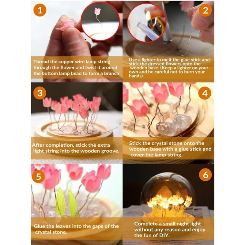 DIY tulip light ball for home decoration