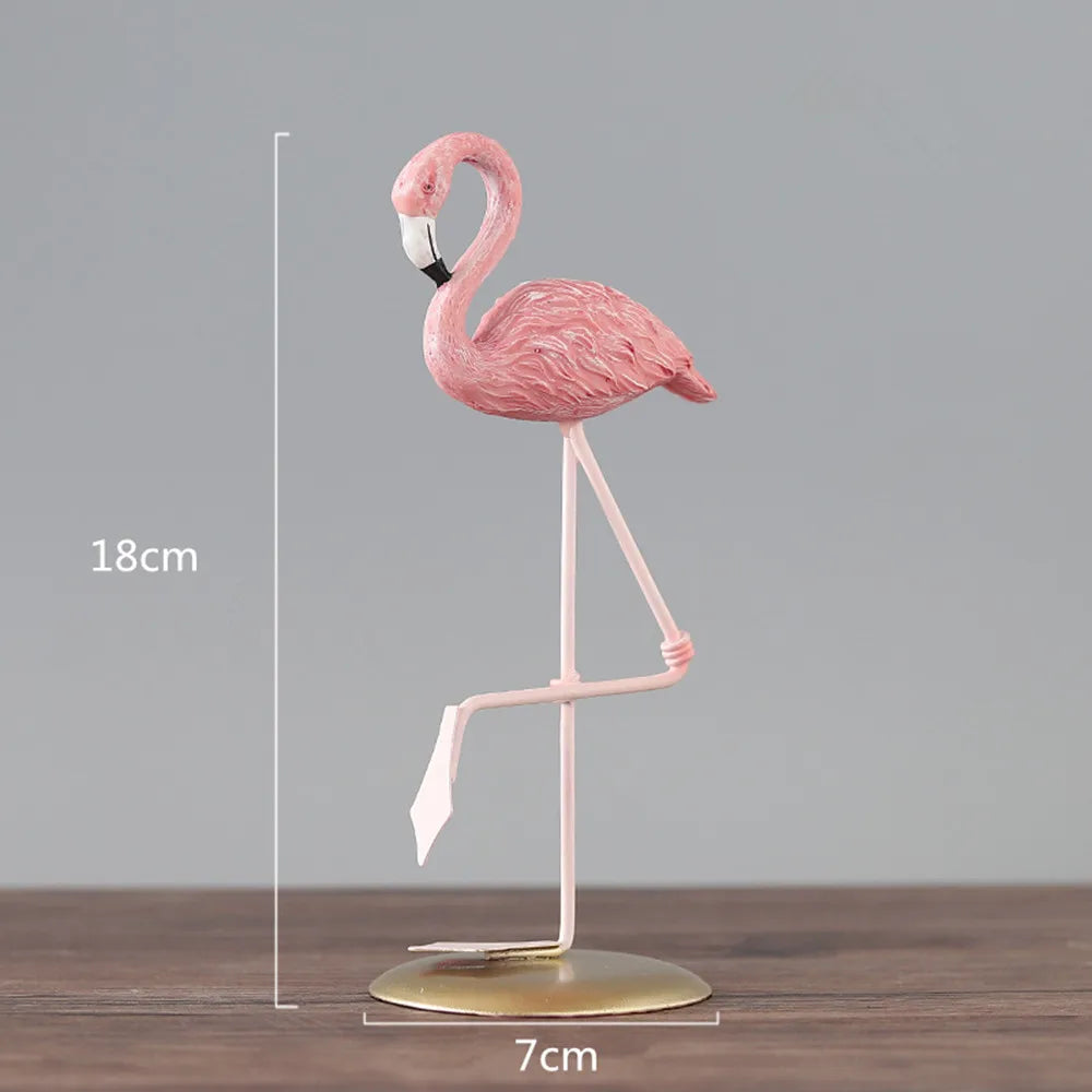 Flamingo sculptures for home decoration