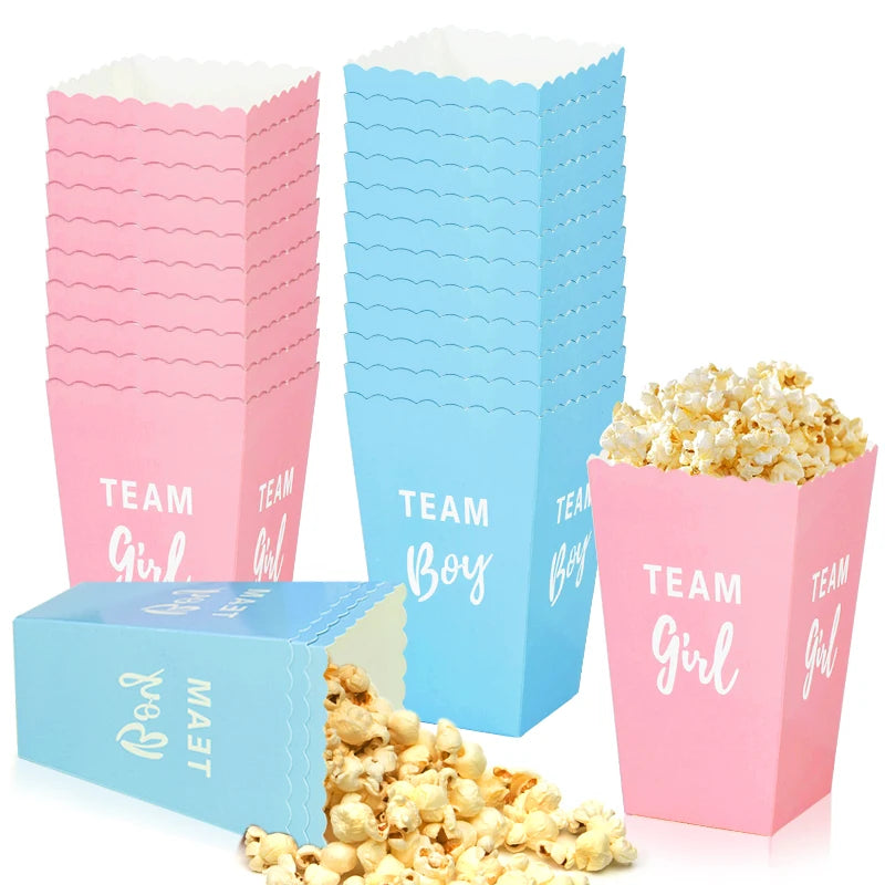 Gender Reveal Party Popcorn Box