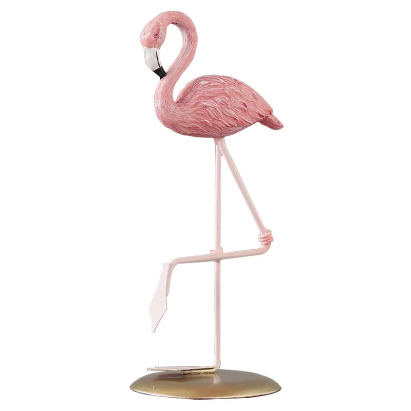 Flamingo sculptures for home decoration