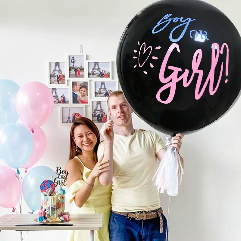 Large Gender Reveal Latex Balloon