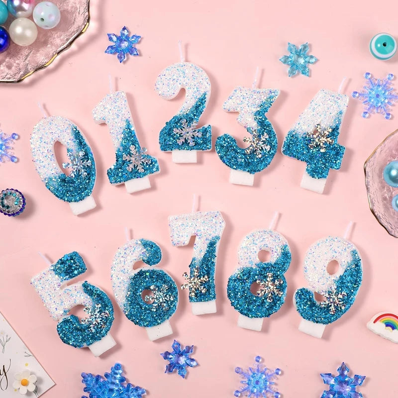 Birthday candle number in frozen style