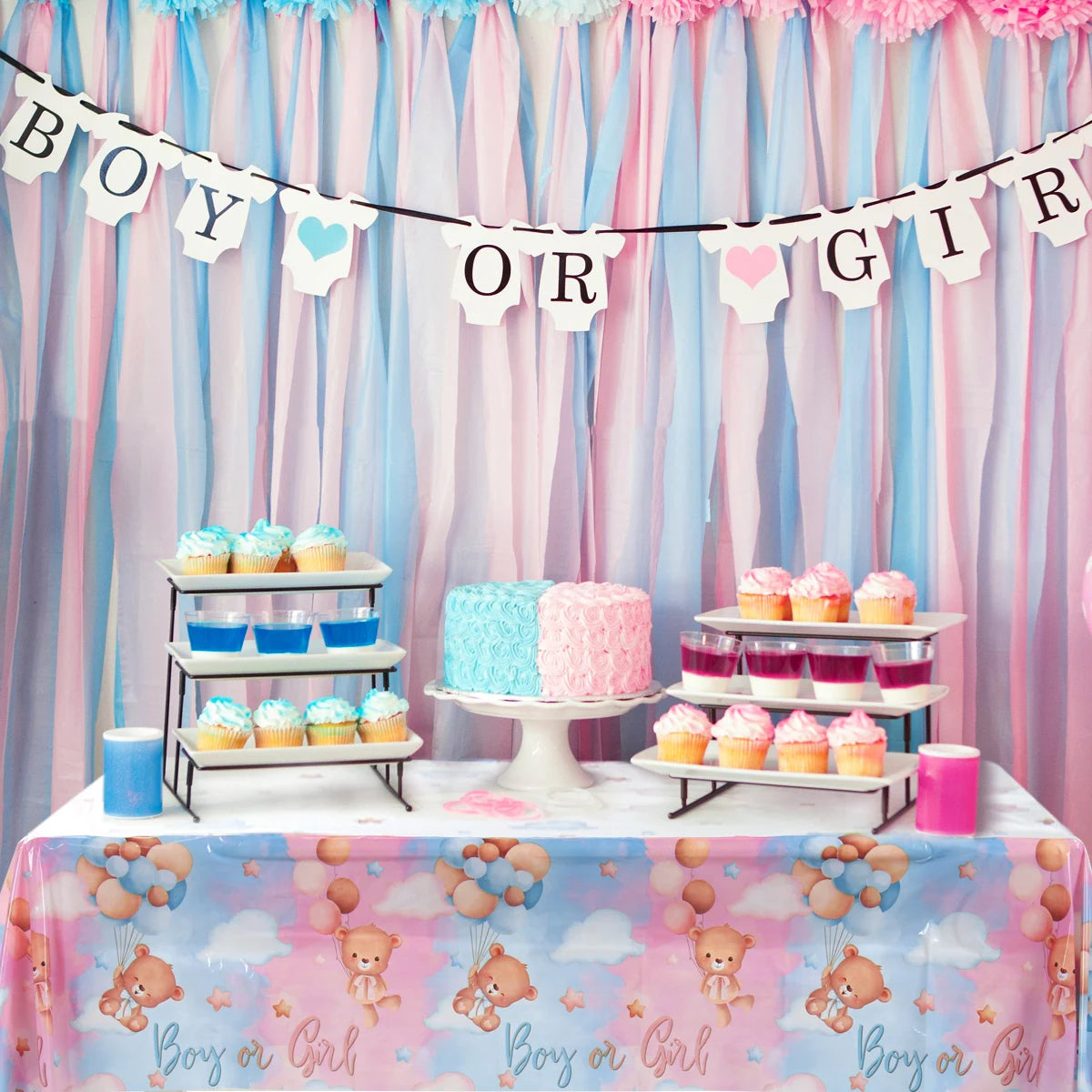 Gender Reveal Party Tischdecke