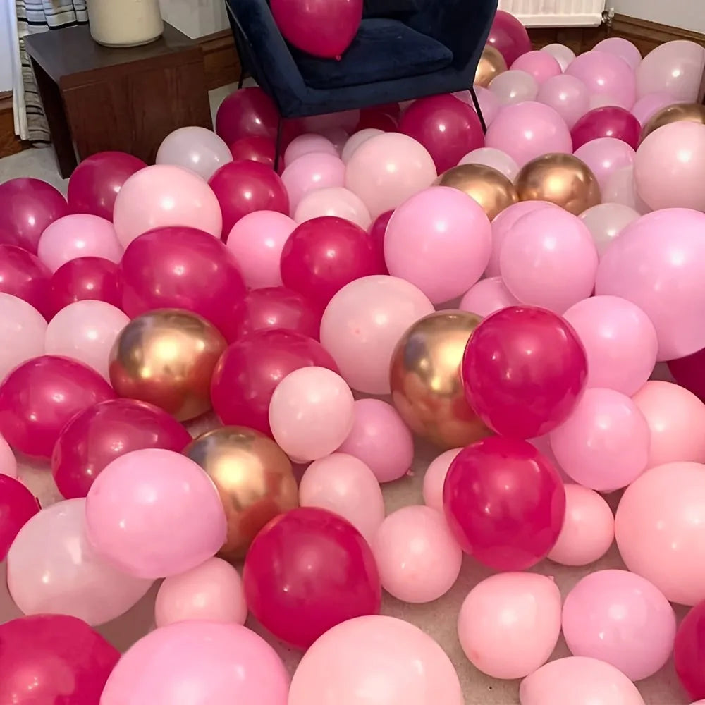 Hot Pink Balloon Set for Birthdays