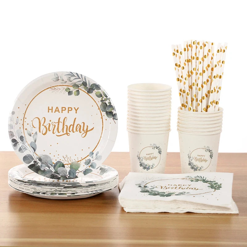 Disposable tableware birthday