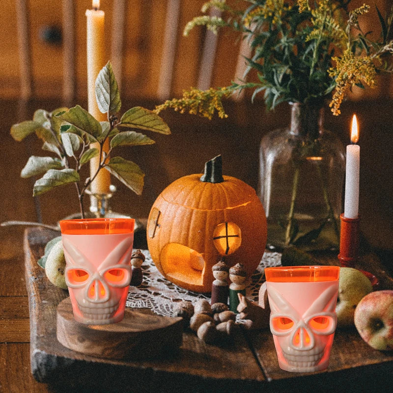 Halloween LED skull mug