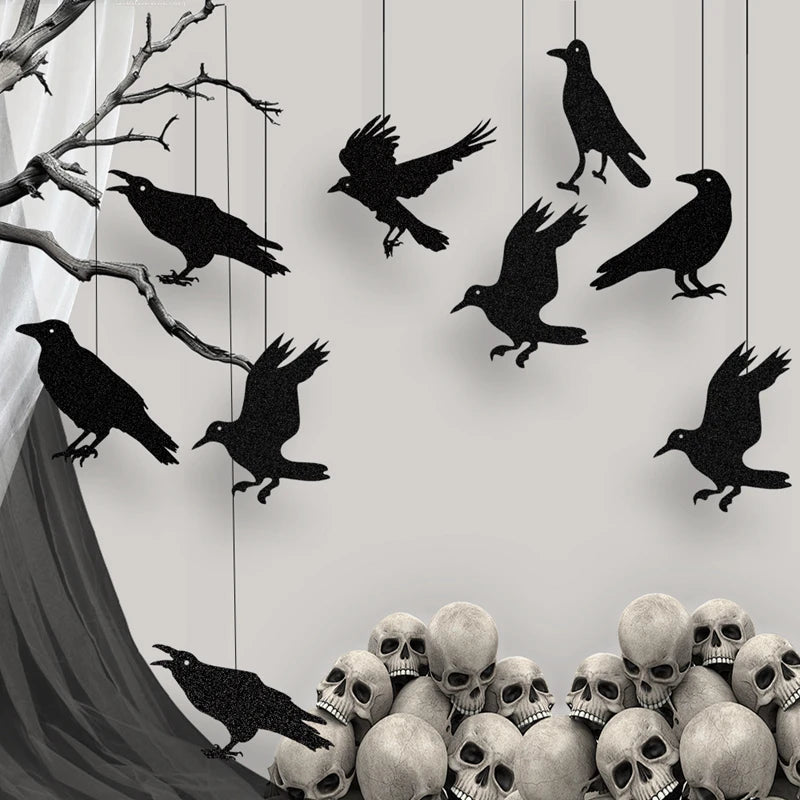 Halloween crow garland