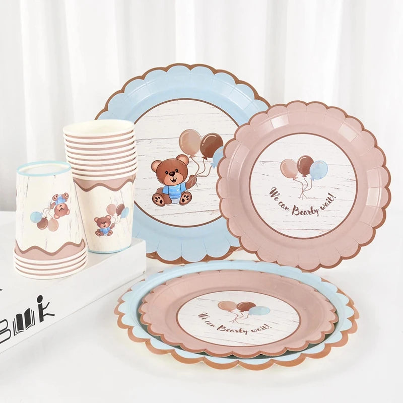 Teddy Bear Disposable Tableware Set